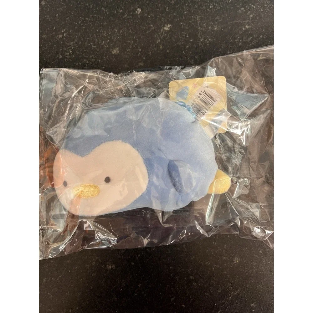 NEW Yell Marine Sea Creatures Blue Penguin Plush Coin Purse‎ Pouch Bag 15cm